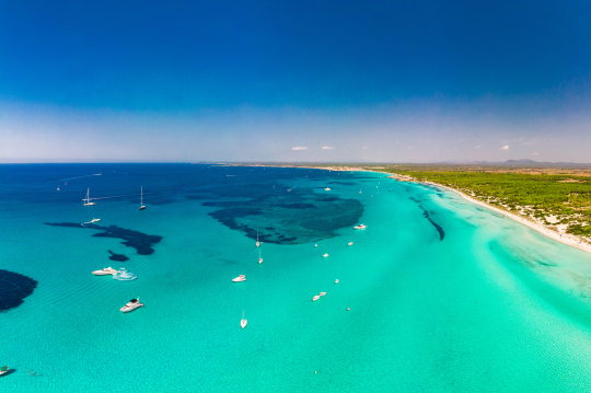 Weitblick &uuml;ber Es Trenc Strand auf Malllorca